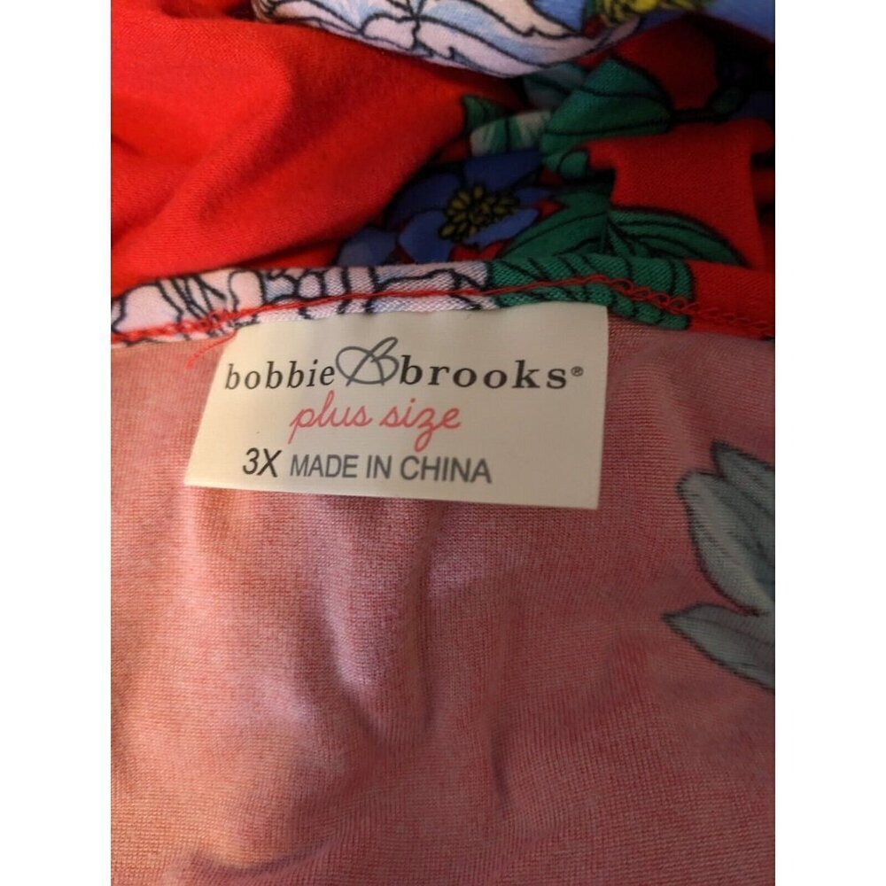 Bobbie Brooks NEW Dress Plus 3X Red Floral Stretch Romantic Feminine Valentines - Picture 6 of 6